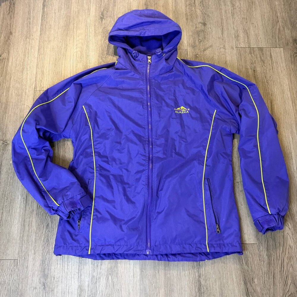 Arctic Image Alaska Purple Hooded Jacket Size L | Windbreaker